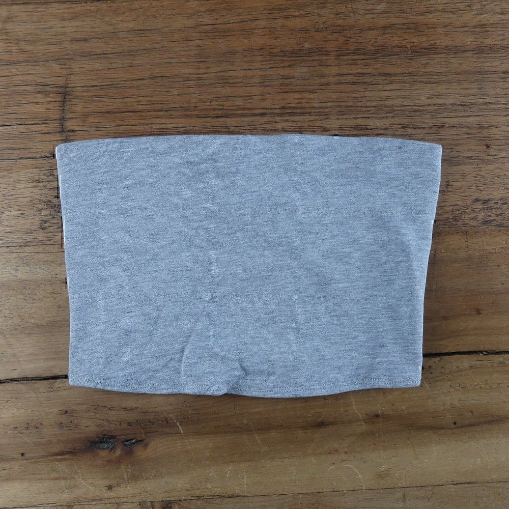 DIVIDED BY H&M GREY STRAPLESS TUBE TOP SIZE XS